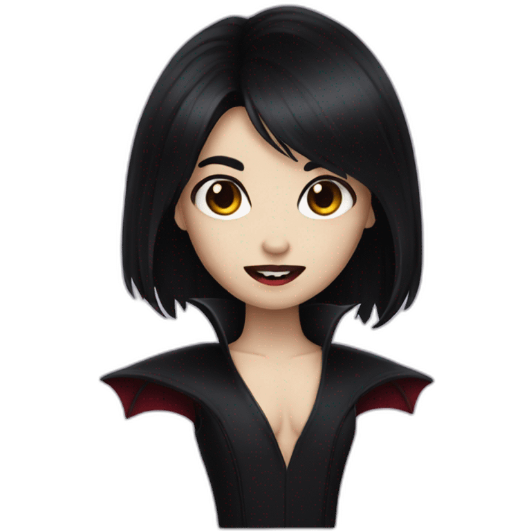 black haired vampire emoji