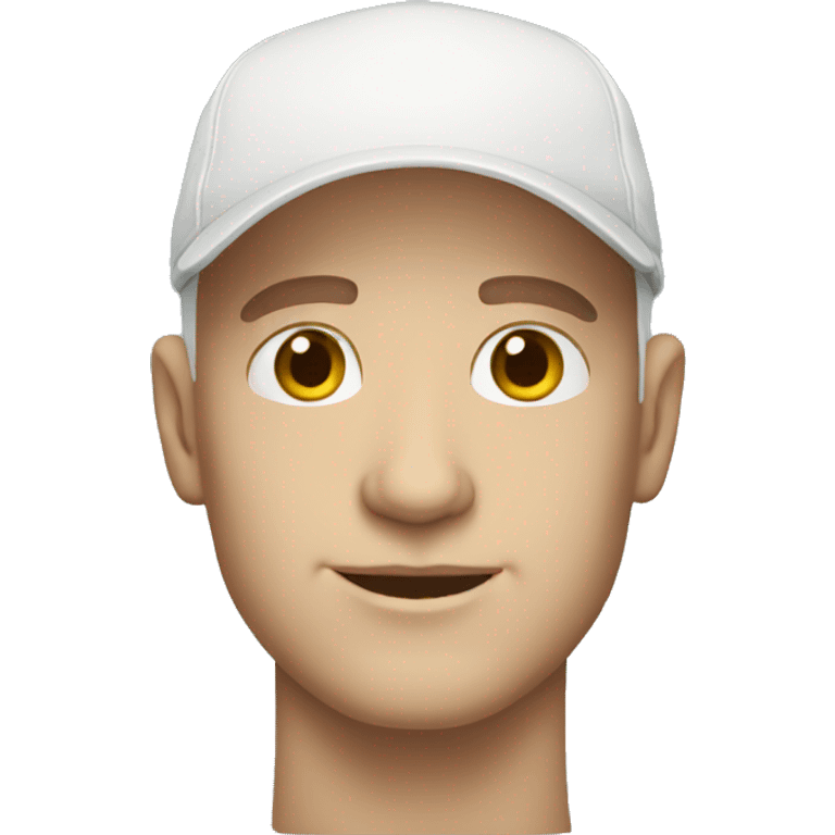 white bald man wearing a  cap  emoji