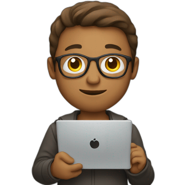 Man holding laptop emoji