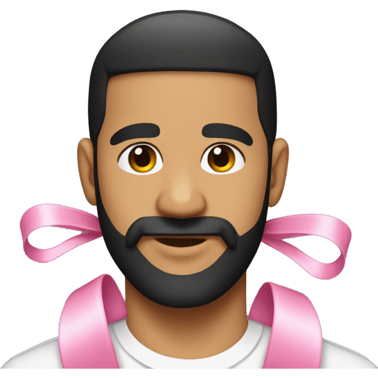 Drake with a pink bow emoji