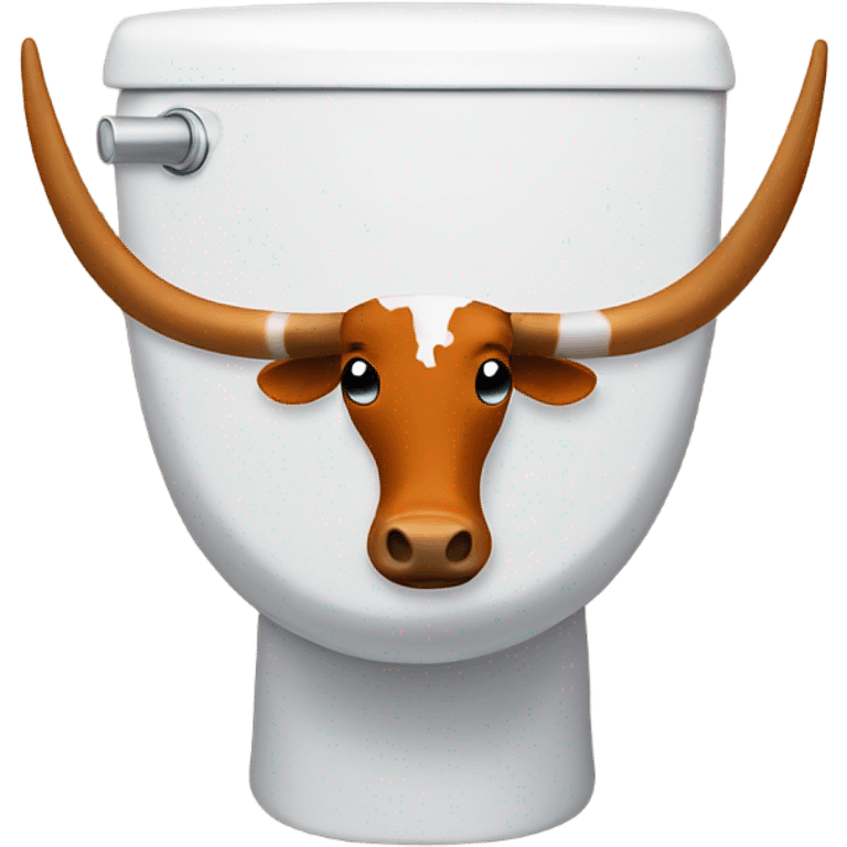 Longhorn in toilet bowl  emoji