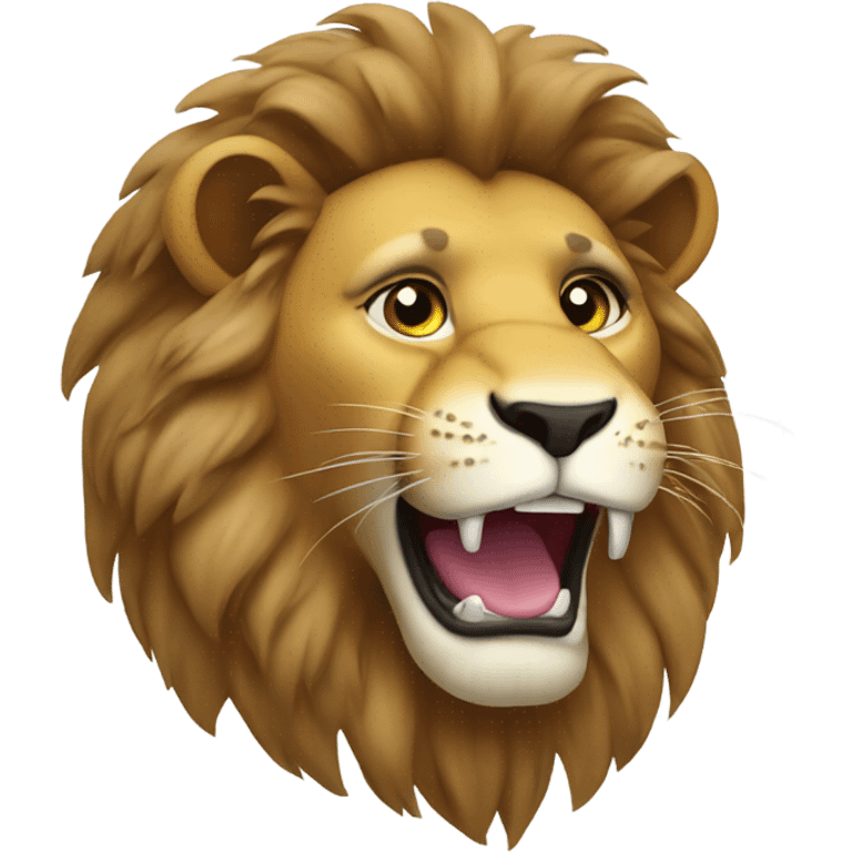 Lion partying emoji