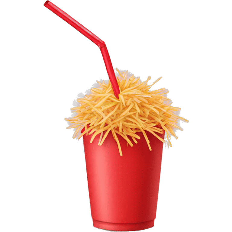 Red colour single Straw  emoji