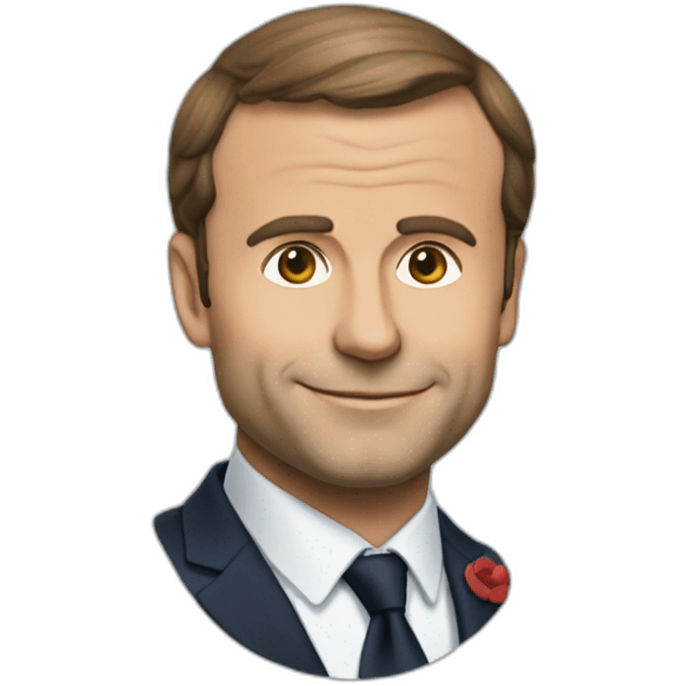 Macron sur le dos d'un chat emoji