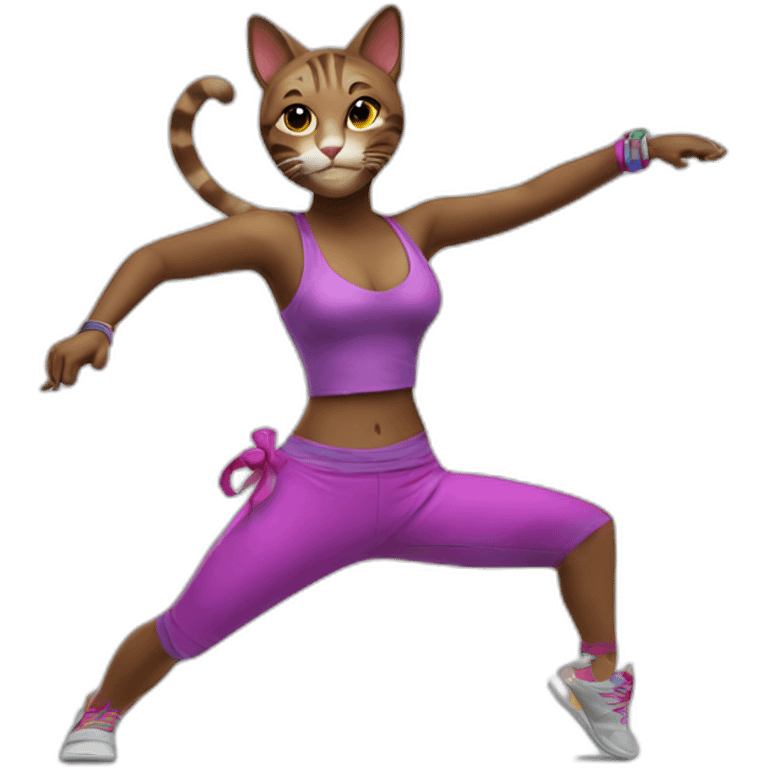 zumba cat dancer emoji