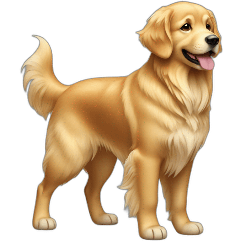 dog golden retriever full body emoji