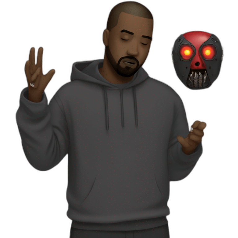 kanye west with slipknot emoji