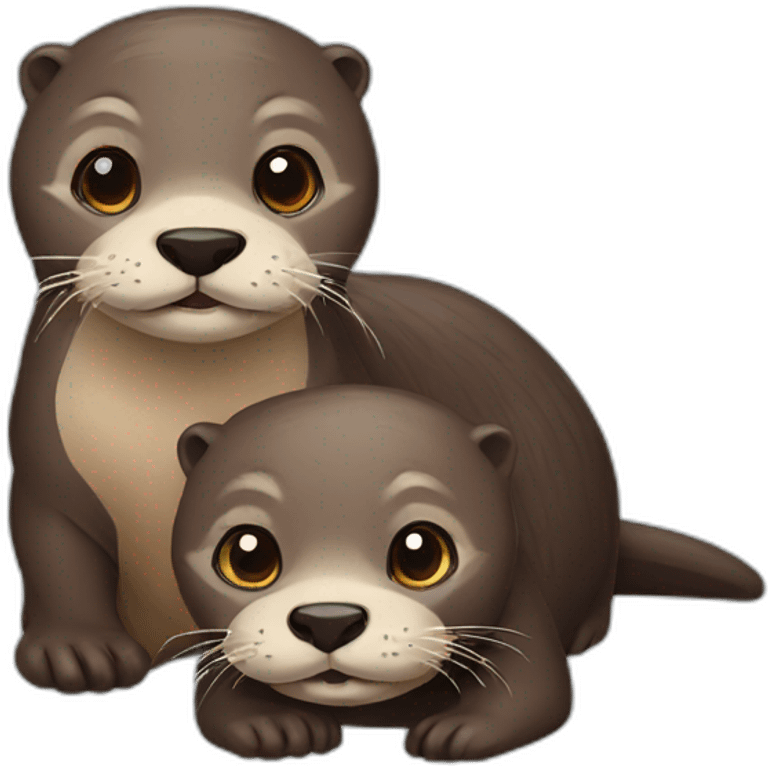 two otters emoji