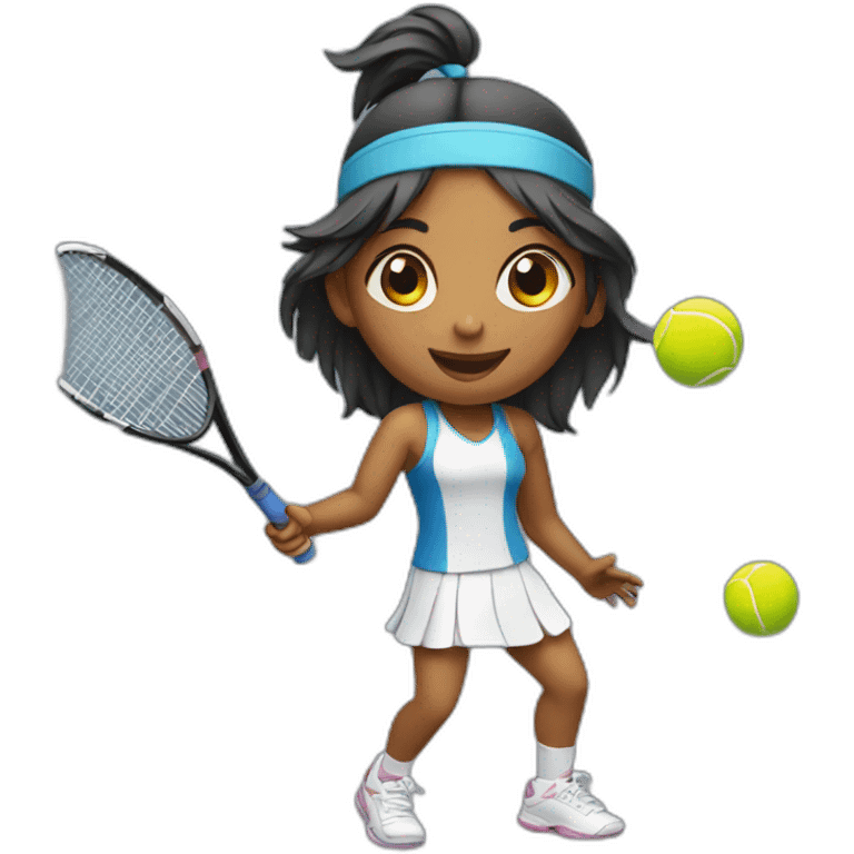 Indian girl playing tennis emoji