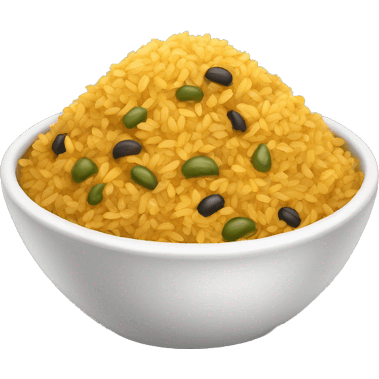 seasoned rice with pigeon peas emoji