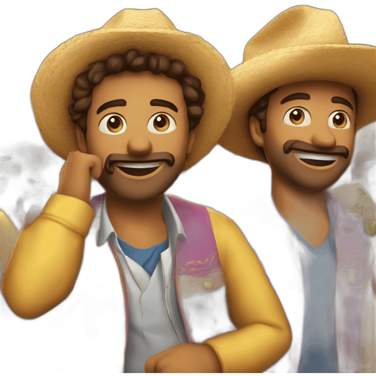 Amigos en una fiesta emoji