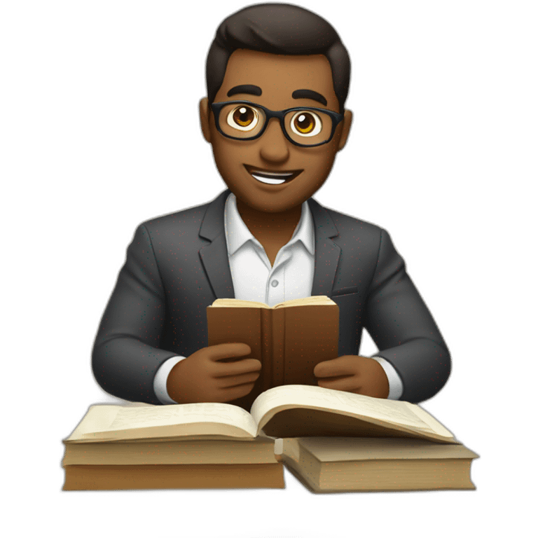 entrepreneur reading a book emoji