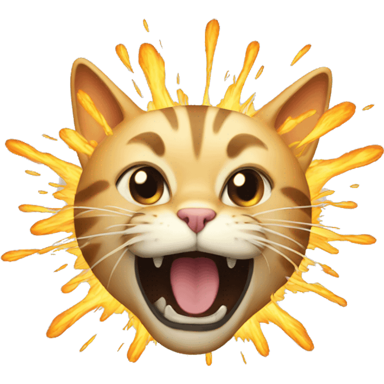 Cat emoji exploding head emoji