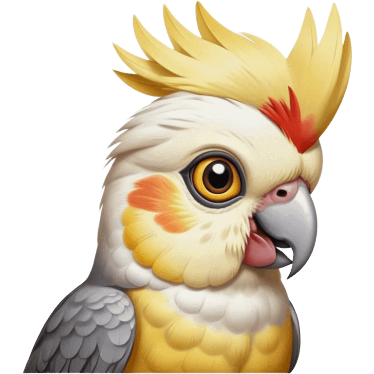 amazed cockatiel bird emoji