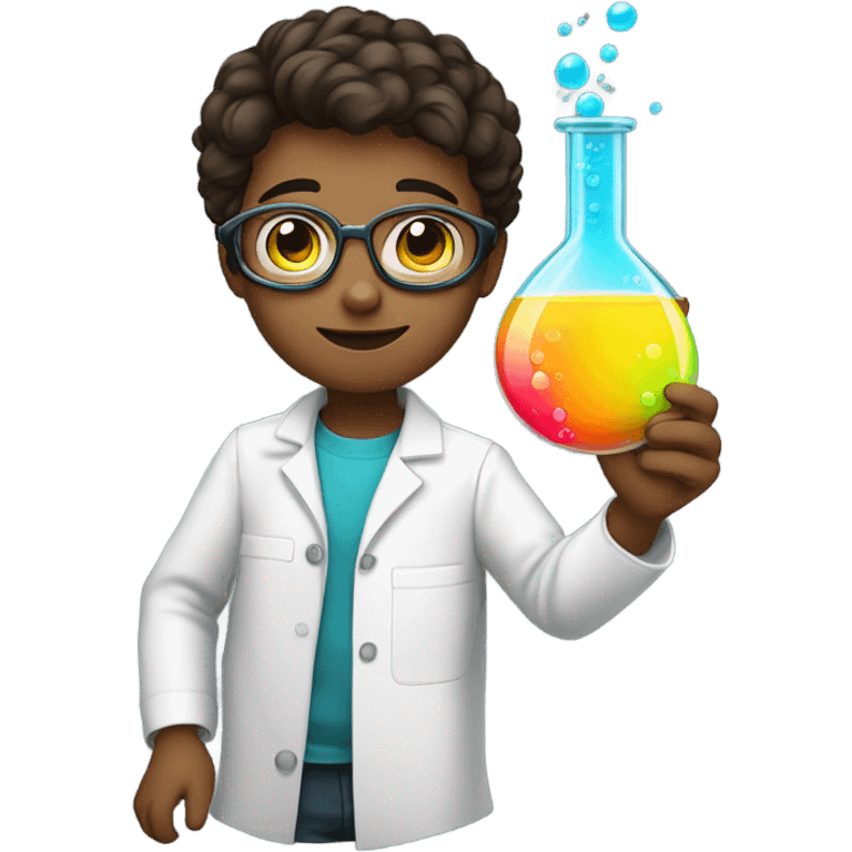 Science and a boy emoji