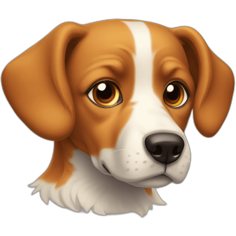 chien roux aux yeux verts emoji