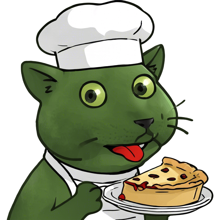 cat eating a pie emoji