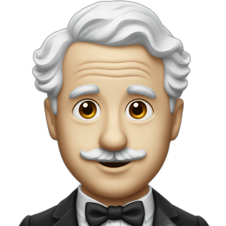 Charlie Chaplin without hat and hair on the left emoji