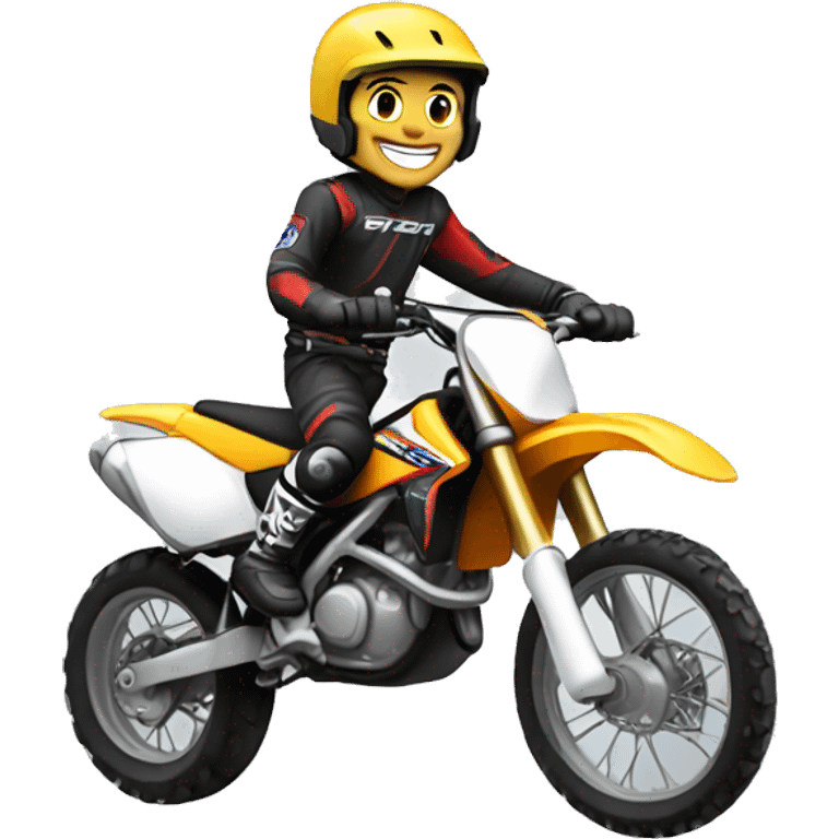 Guy on a motocross emoji