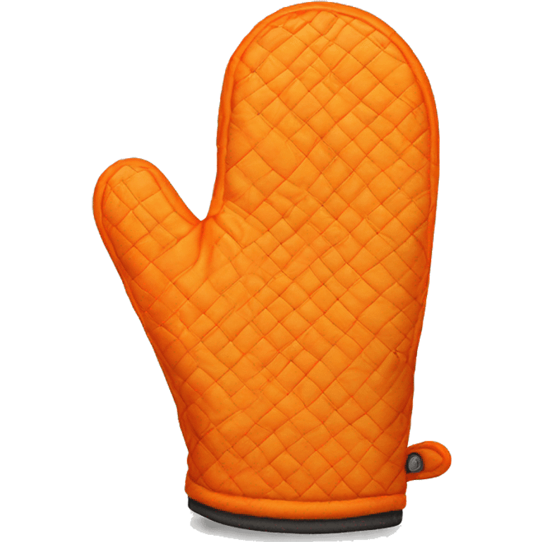 Realistic orange oven mitt emoji