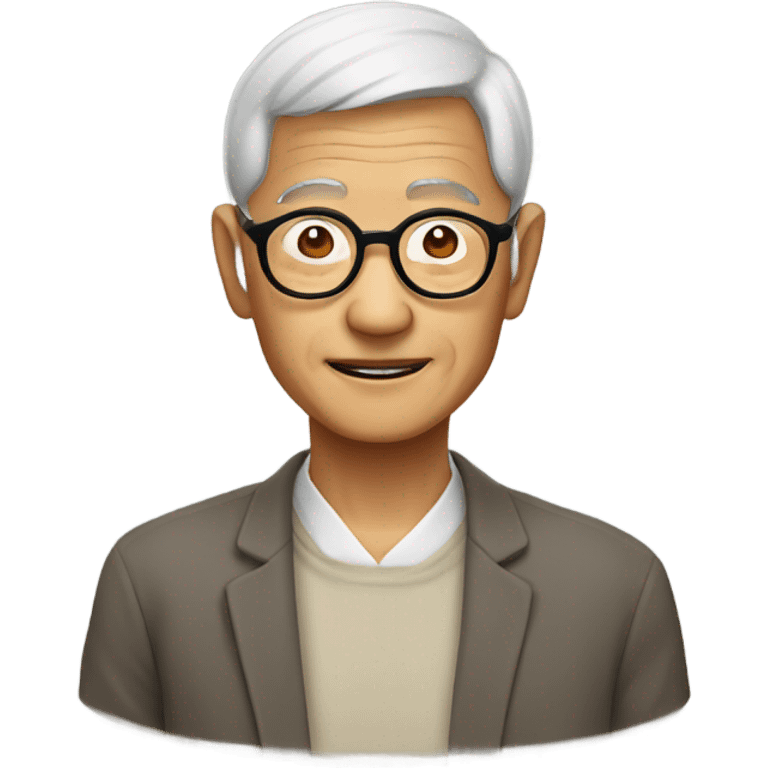 a lovely asian old man, wearing round glasses emoji