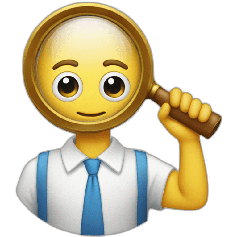 Magnifying glass man emoji