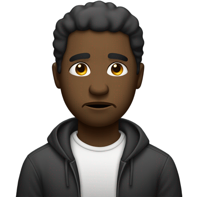 Sad dejected black man emoji