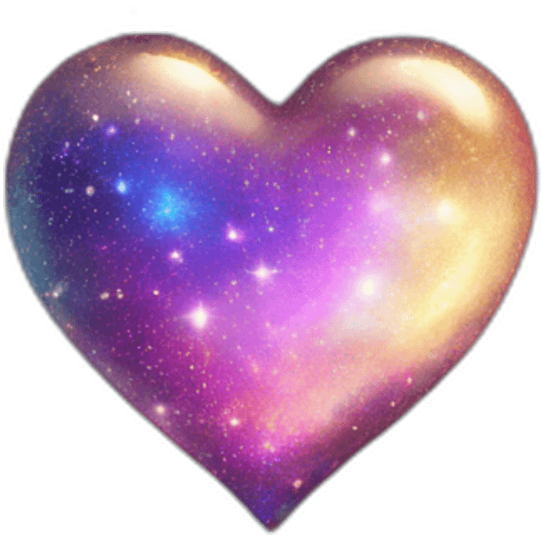 sparkly glittery shiny heart galaxy emoji