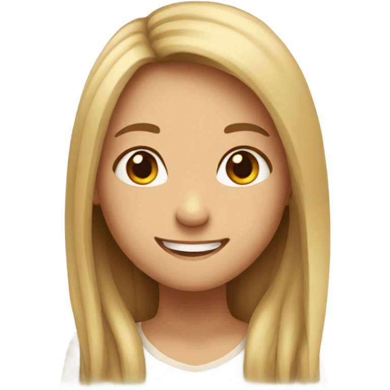 smiling girl with long hair emoji