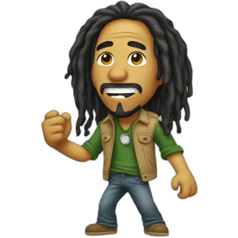 Bob Marley somoking emoji