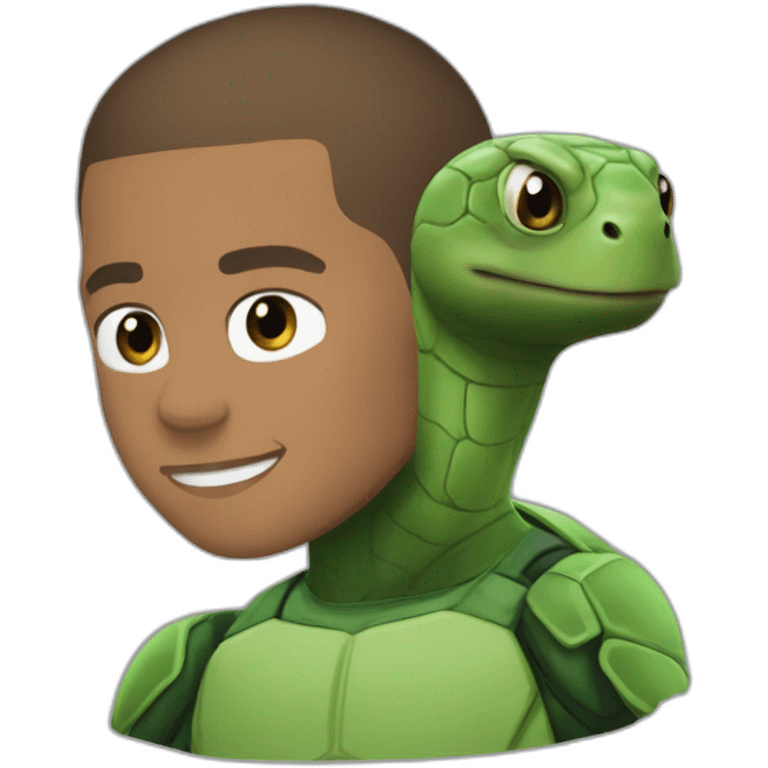 Mbappé et une tortue ninja emoji