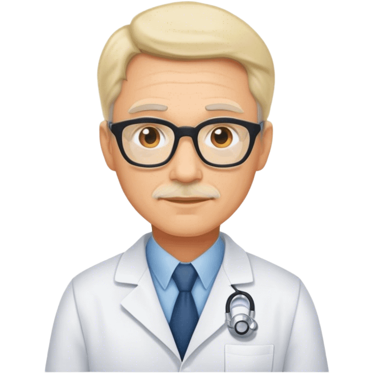 scientist middle age man photorealistic emoji