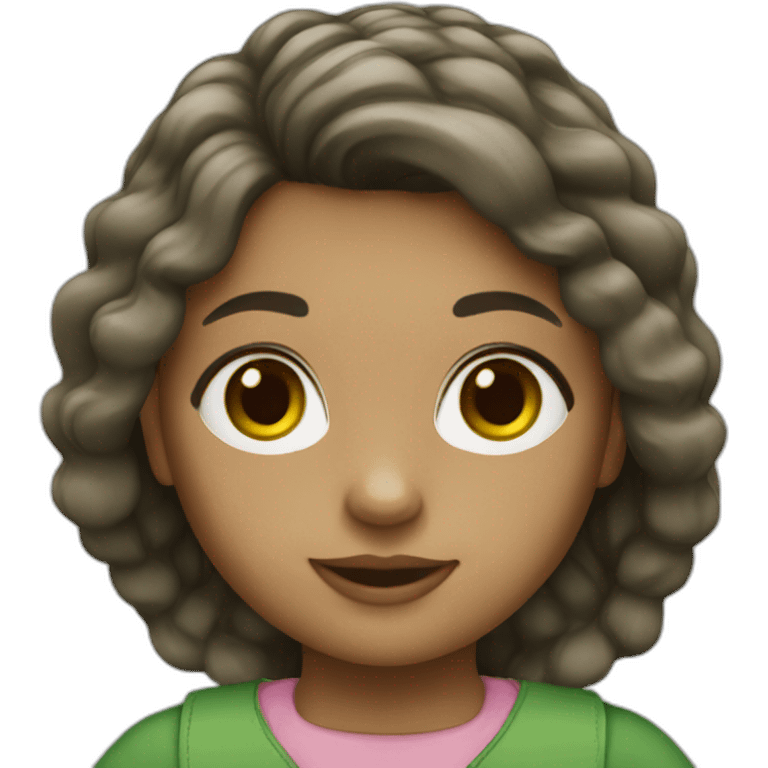 Green Euro-American girl emoji