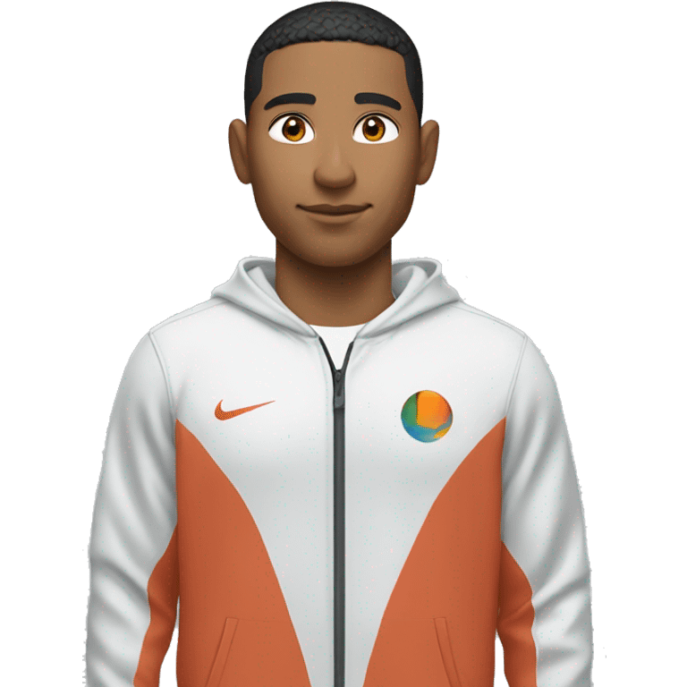 mixed race male in nike tech tracksuit gr emoji