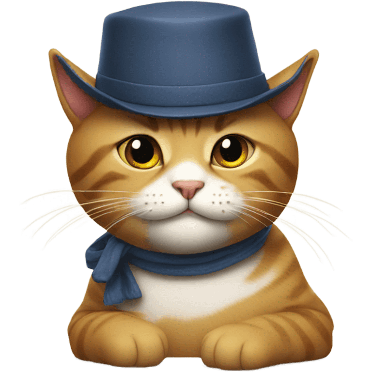 Cat with hat emoji