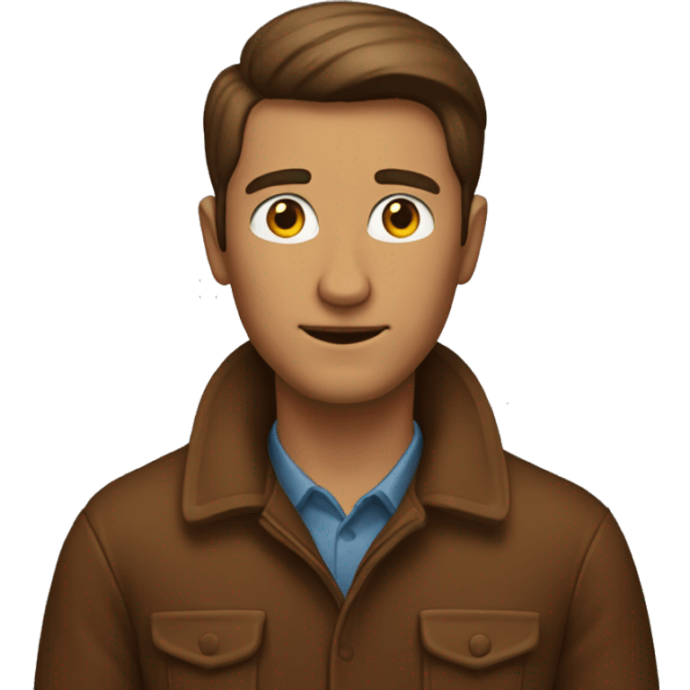 a man dressed in brown emoji