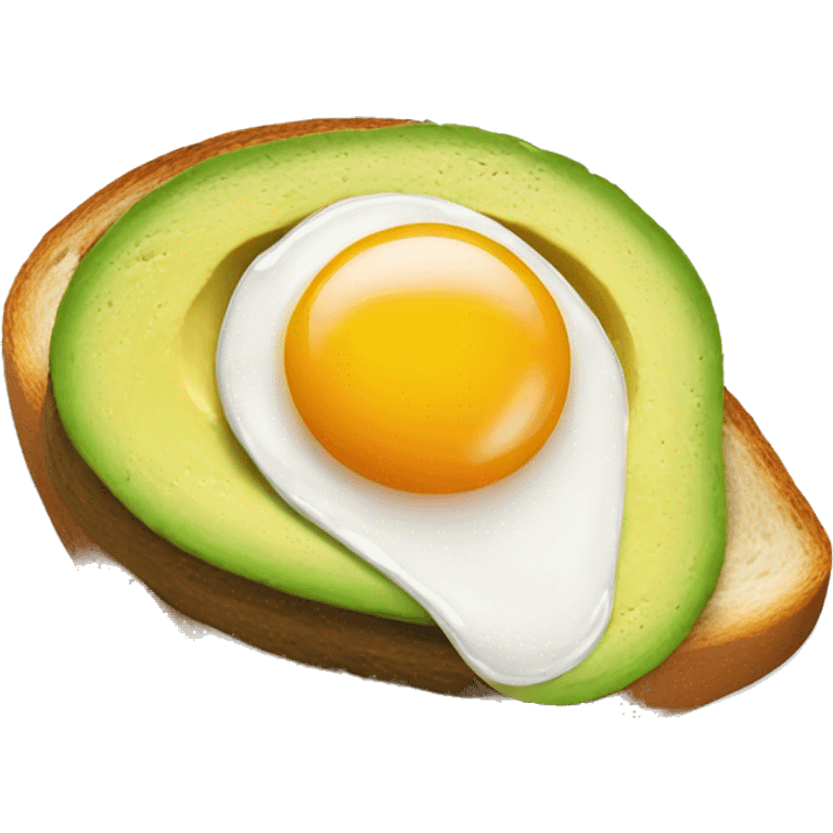 Avocado toast with fried egg emoji