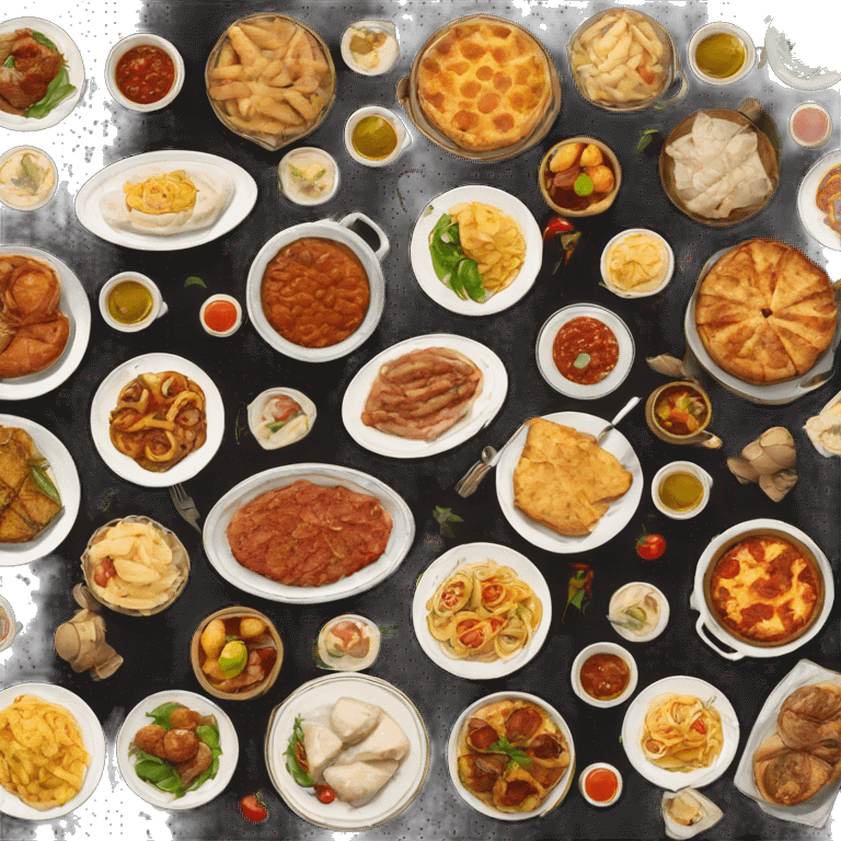 Feast of Portuguese food emoji