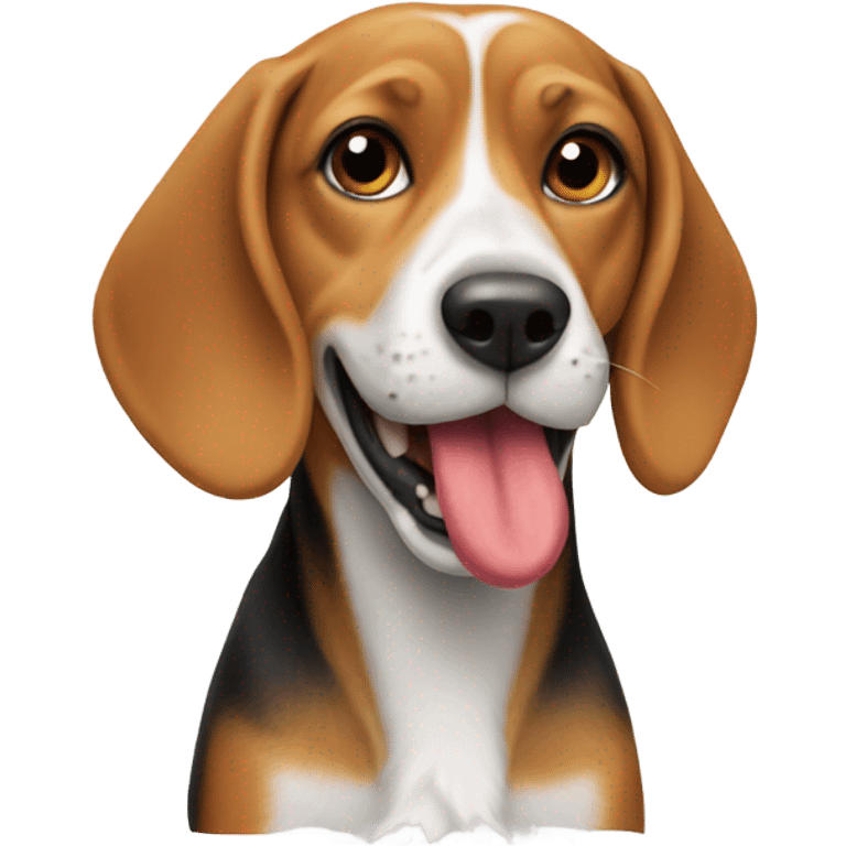 Beagle eating a treat emoji