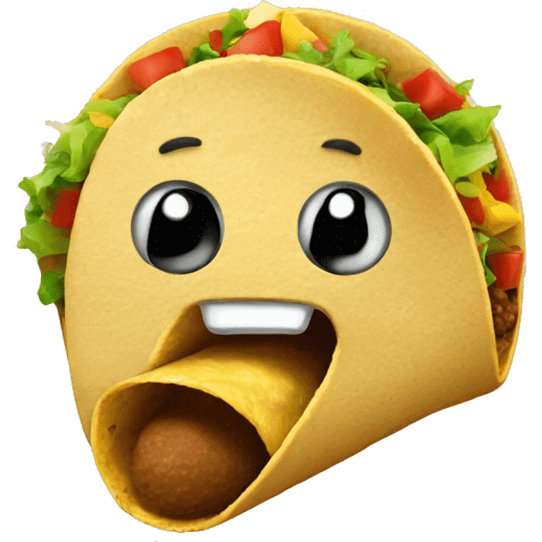 taco holding a bell emoji