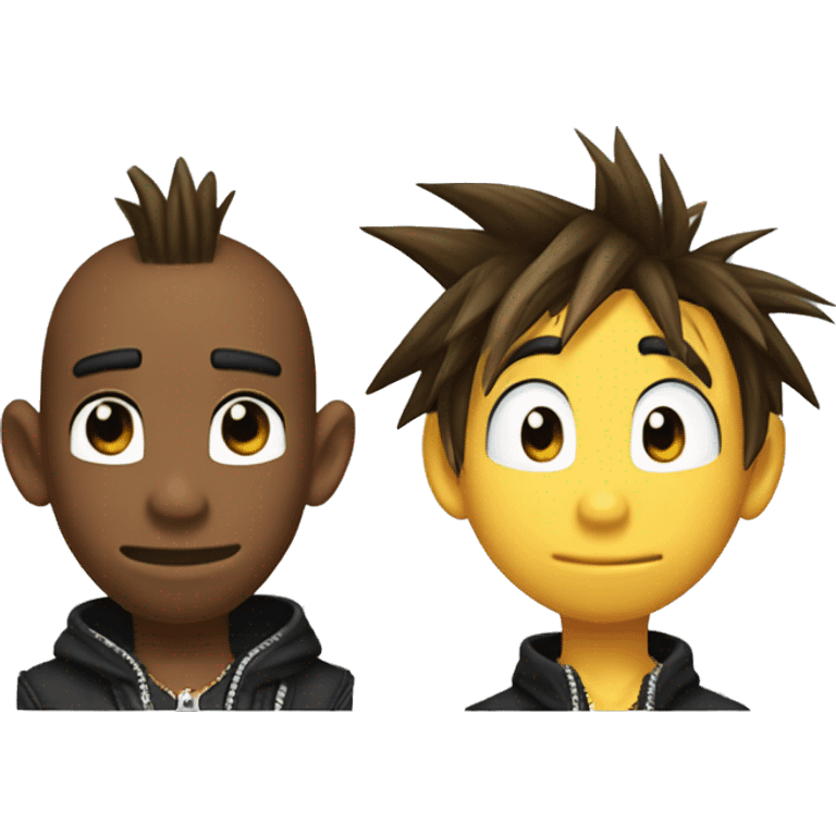 Sora and donald and goofy from kingdom hearts three emoji