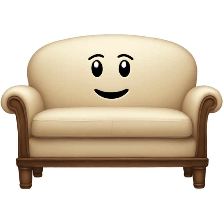 sofa with smile emoji