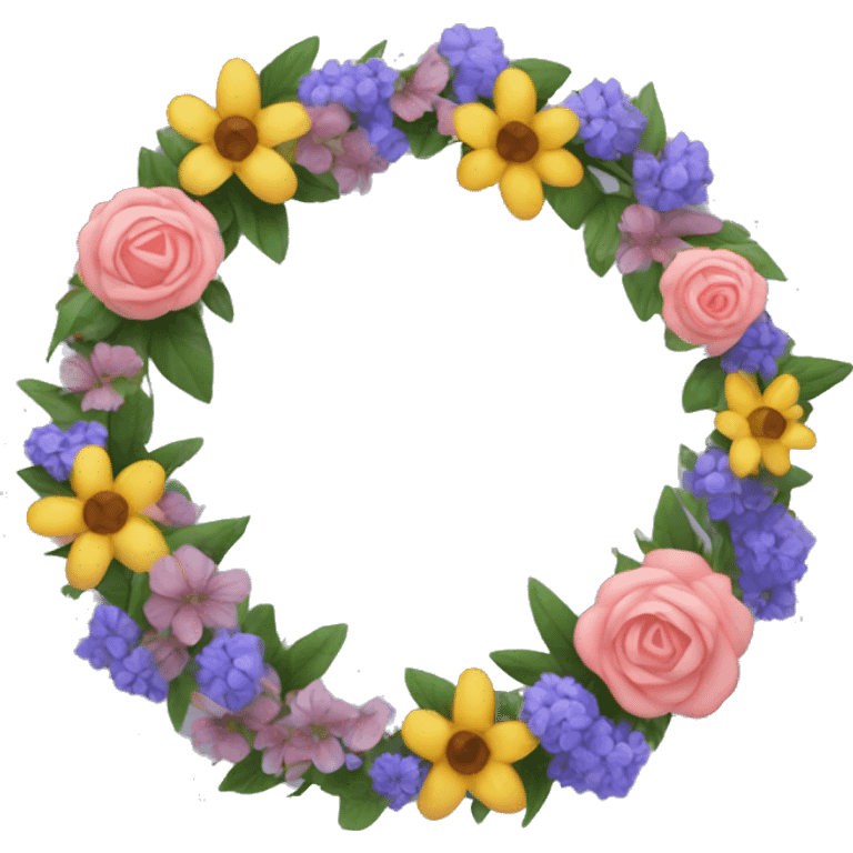 A wreath of flowers emoji