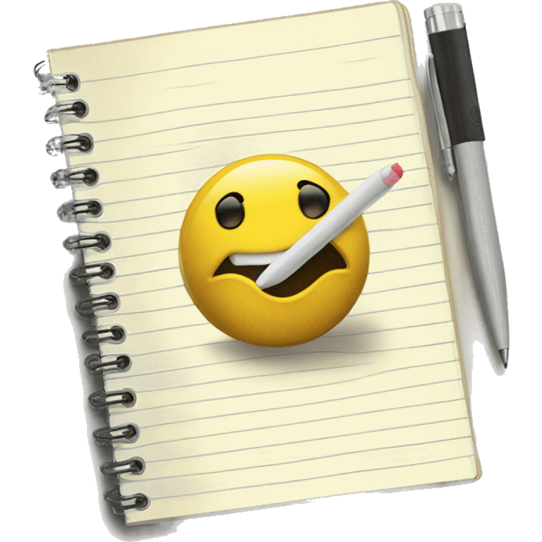 composition notebook and penci emoji