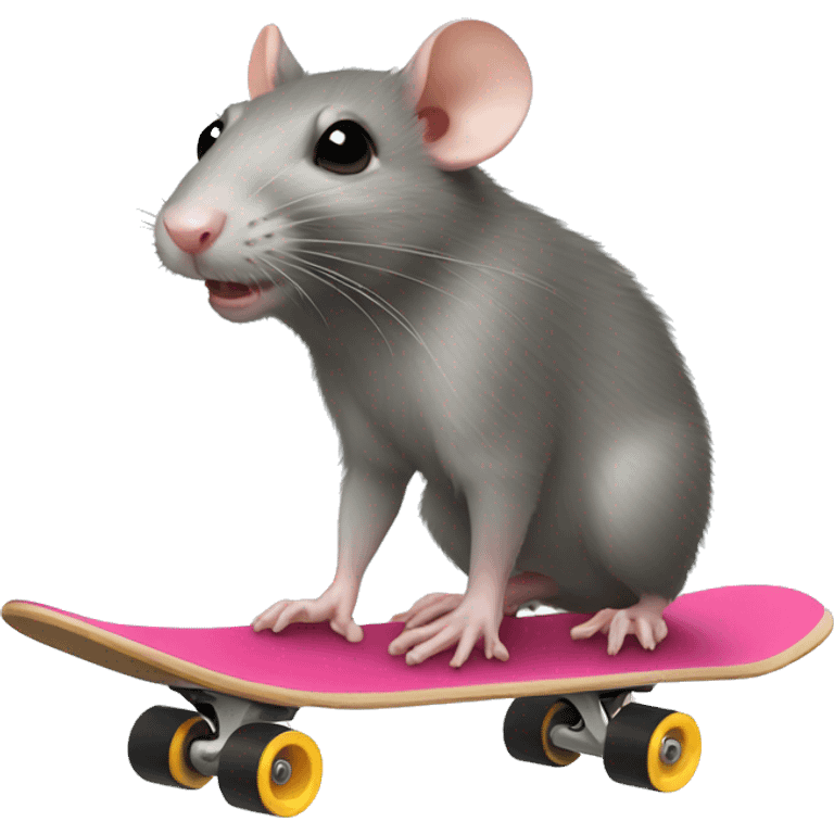 rat on a skate board emoji