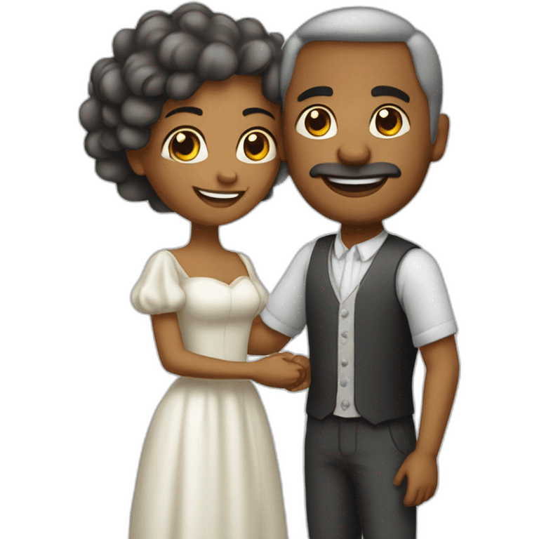 casal no balão emoji