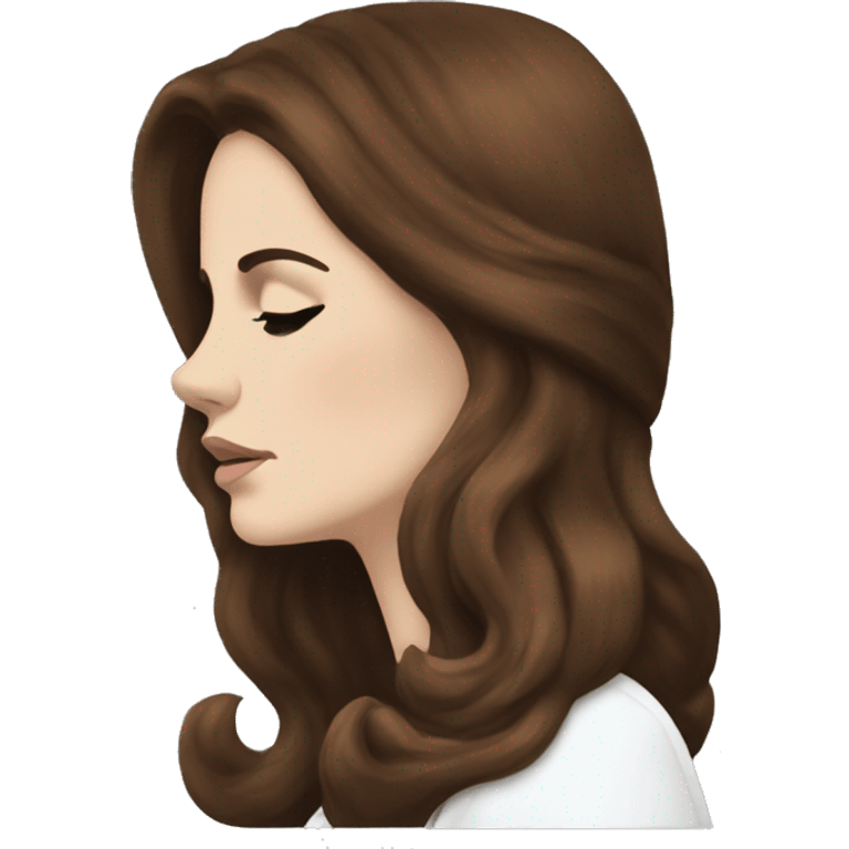 Lana del Rey side profile sad  emoji