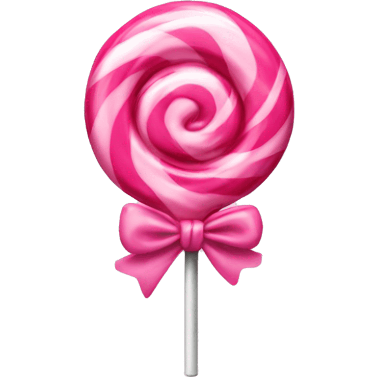 pink lollipop with bow at the bottom  emoji