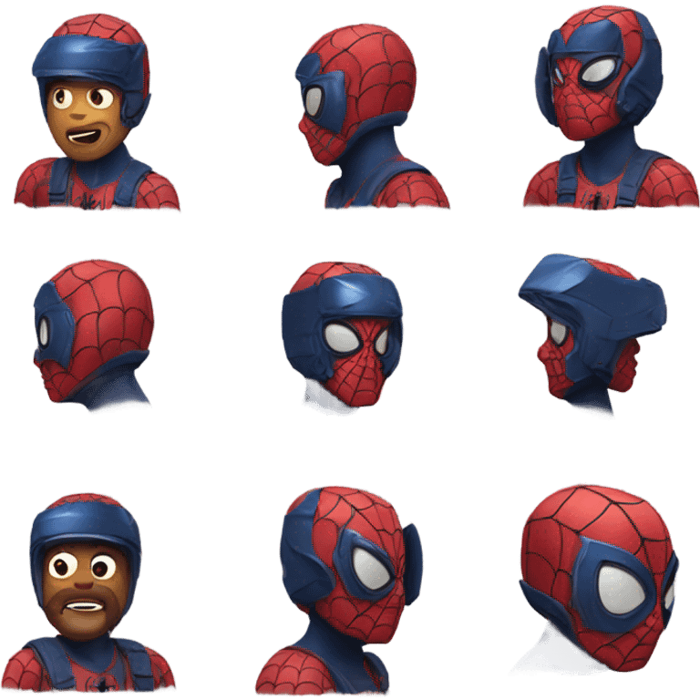 Spiderman in a helmet emoji