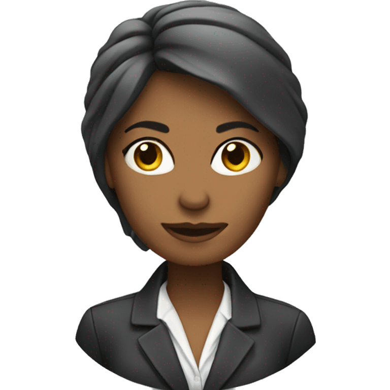 Business woman with pc emoji